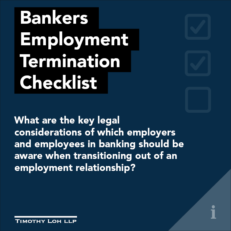 Bankers Employment Termination Checklist