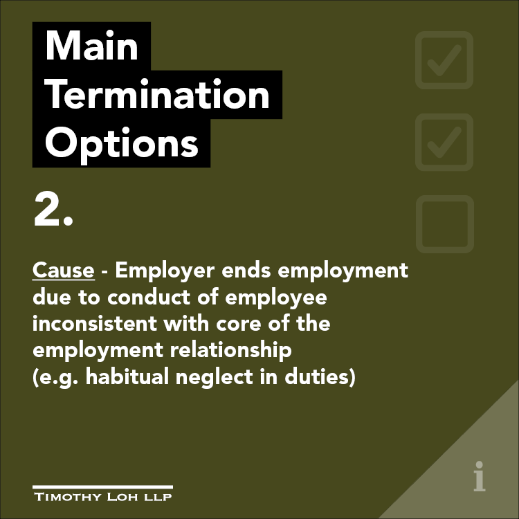 Termination of Employment for Cause