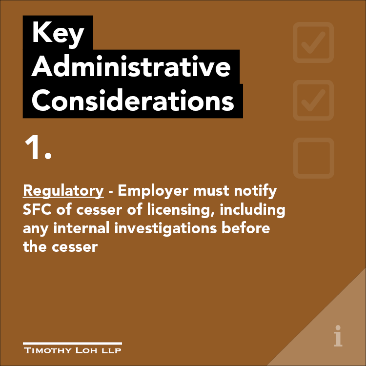 SFC Regulatory Notifications on Termination of Employment