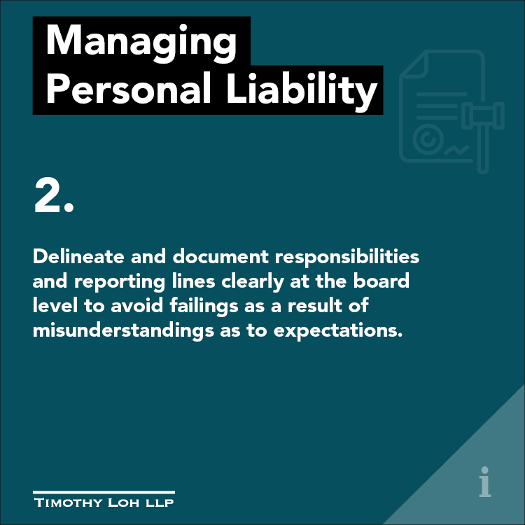 Document Responsibilities to Limit Personal MIC Liability