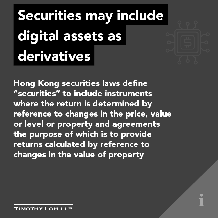 Securities may include digital assets as derivatives
