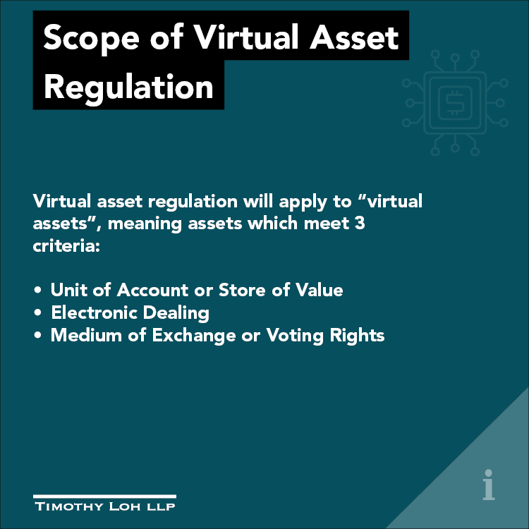 Scope of Virtual Asset Regulation