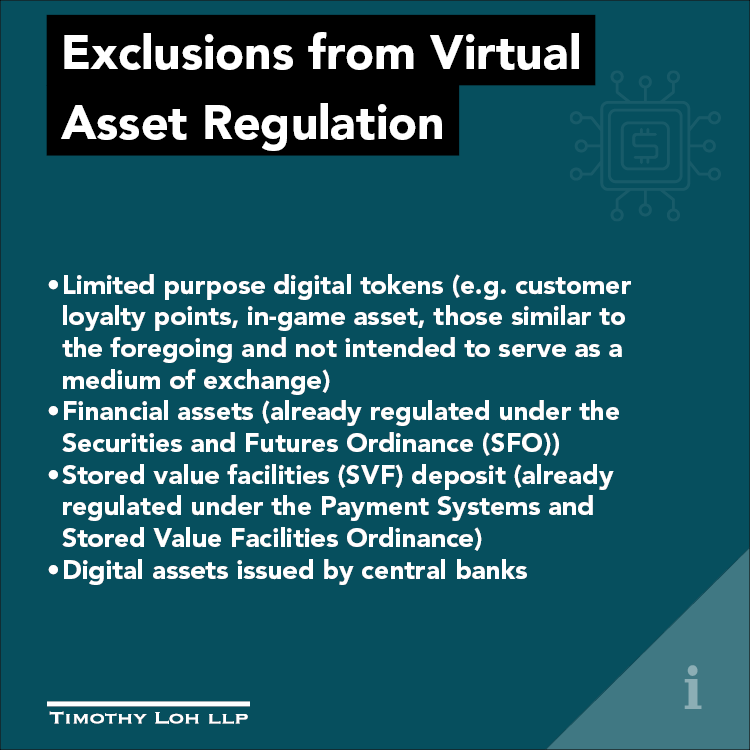 Exclusions from Virtual Asset Regulation
