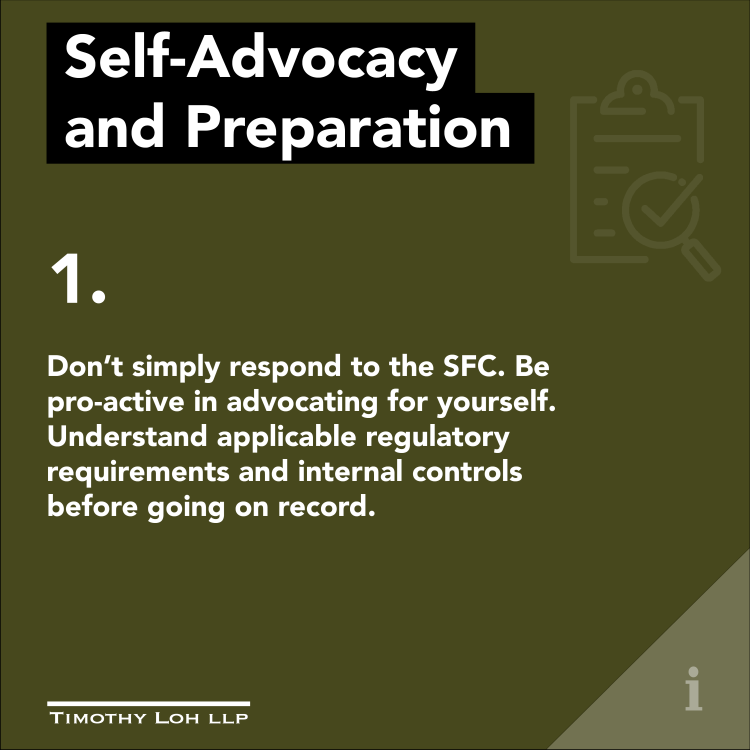 Self-Advocacy and Preparation for SFC Investigations